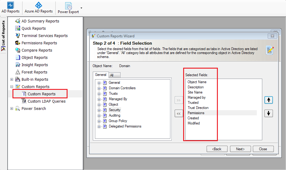 Customizing your Active Directory reports when audting your Active Directory