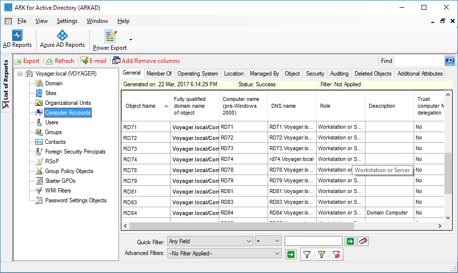 Active Directory Computer Reports