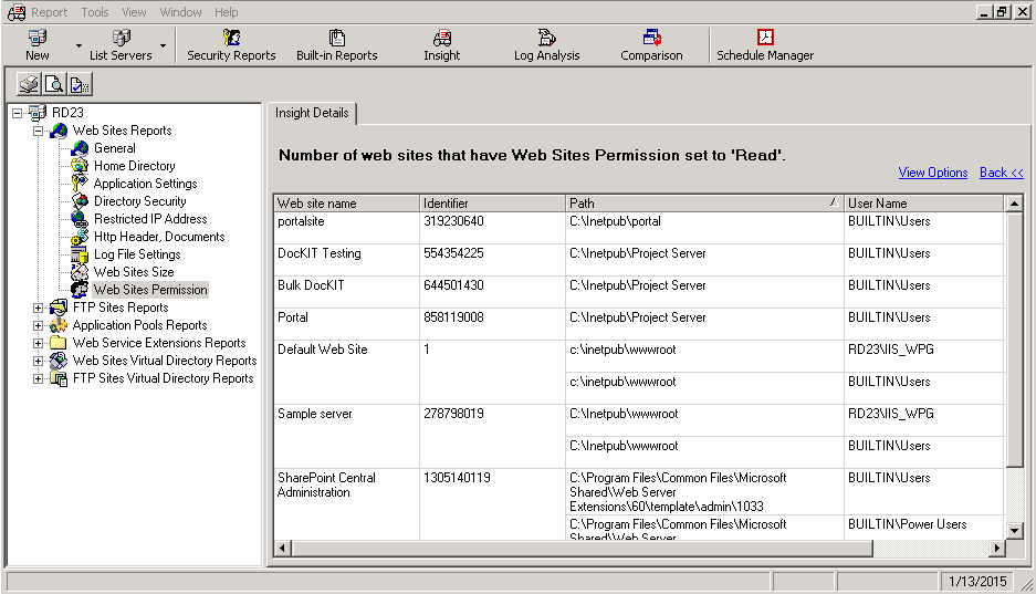 iis servers audit