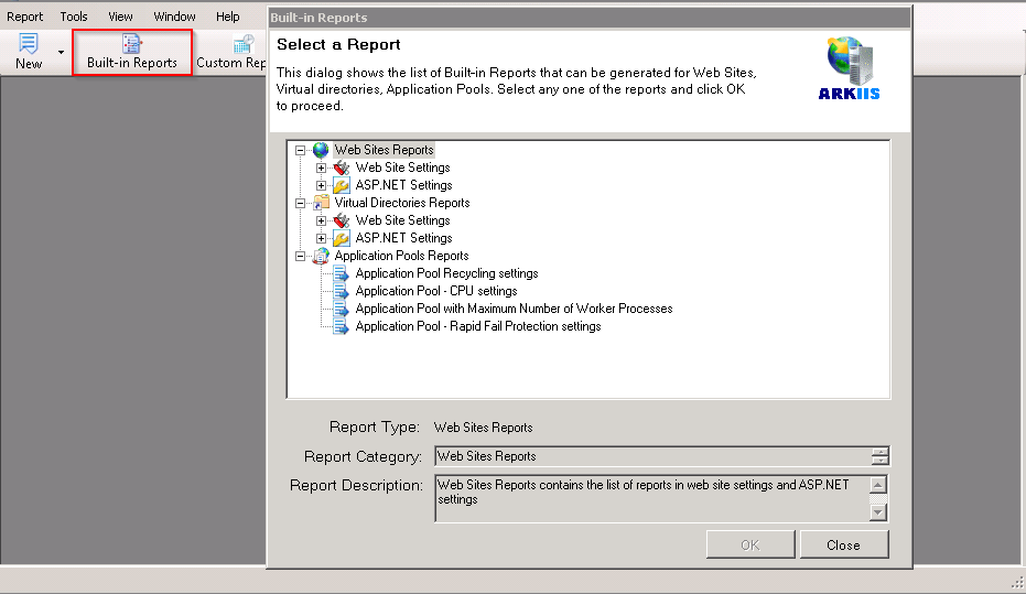 frequently used iis reports