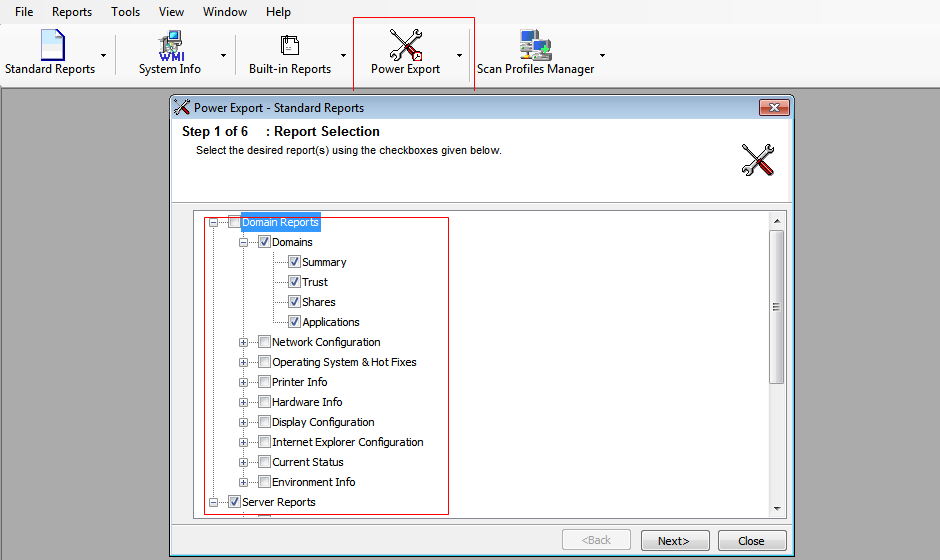 windows server custom reports