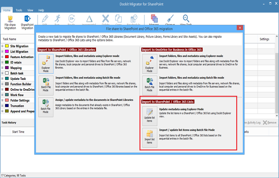 Importing metadata to SharePoint and Office 365