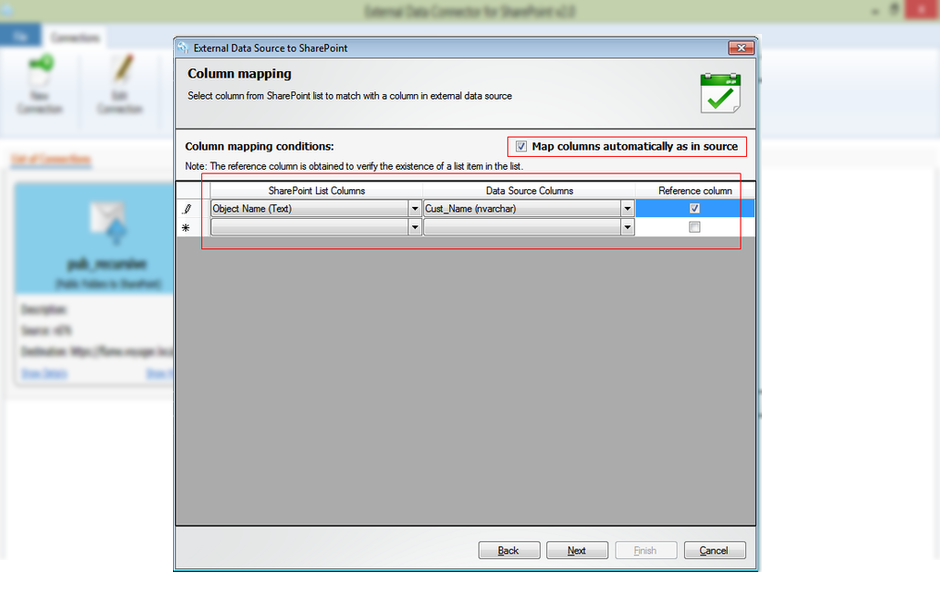 mapping external metadata to SharePoint