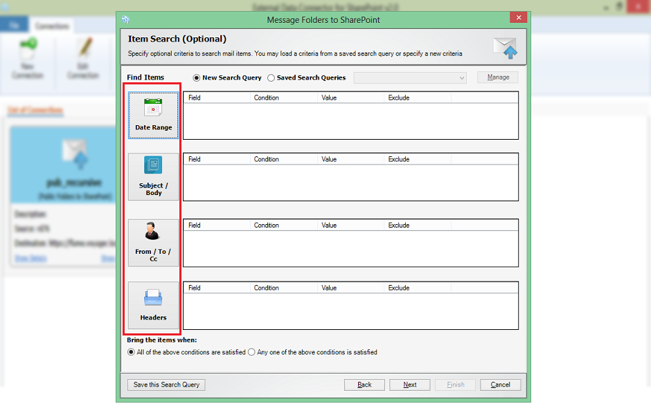 exchange items import to SharePoint