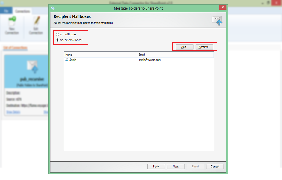 exchange to SharePoint