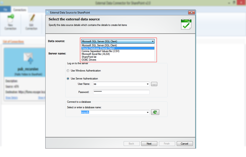 import external data SharePoint