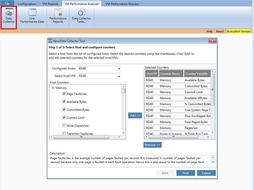 Setup data collection tasks