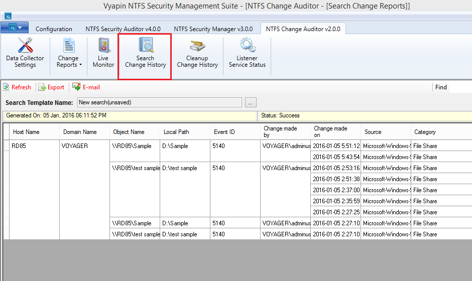 windows server permissions reporting tool