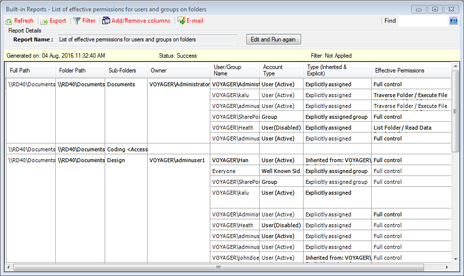 windows server ntfs permissions