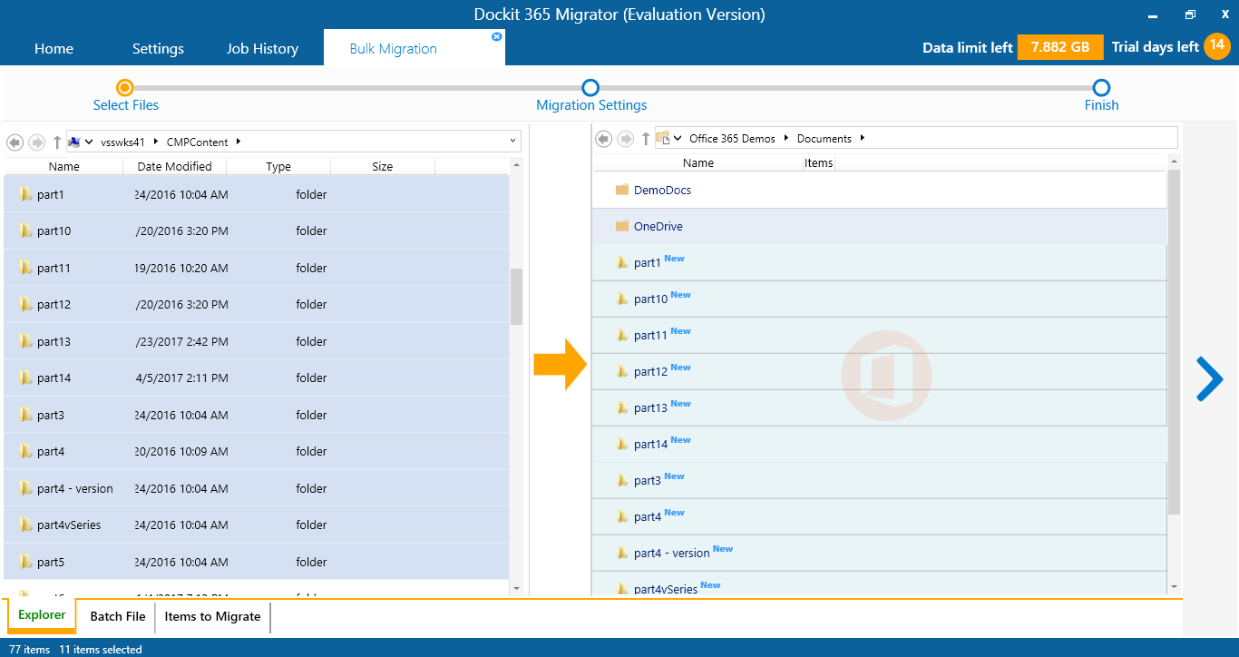 SharePoint migration software to import documents and metadata