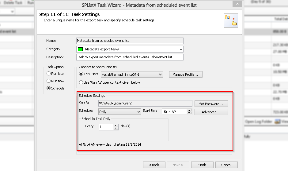 export SharePoint tasks